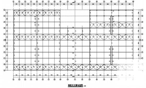 钢结构物流仓库建筑结构CAD施工图纸（29米跨桩基础） - 3