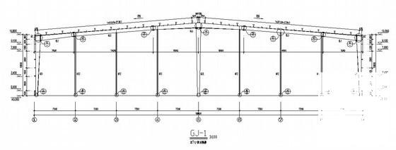 钢结构物流仓库建筑结构CAD施工图纸（29米跨桩基础） - 4