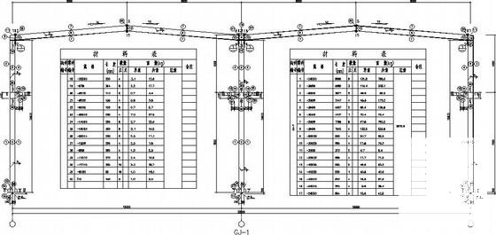两连跨带吊车门式刚架钢框架厂房结构CAD施工图纸(平面布置图) - 2