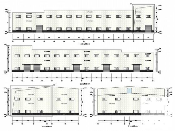 16米高双跨钢结构生产车间结构CAD施工图纸（建筑图纸计算文件） - 1