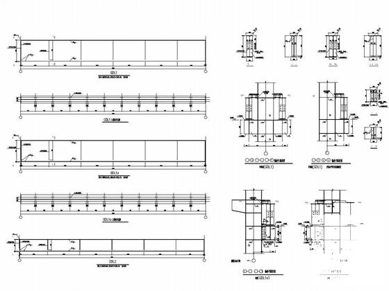 单层钢结构车间连廊结构CAD施工图纸（pkpm计算、建筑图纸） - 4