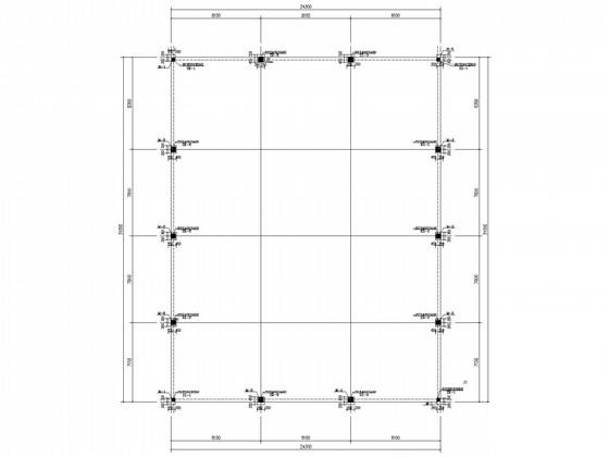 老年活动中心游泳池双层网架结构CAD施工图纸（7度抗震） - 3