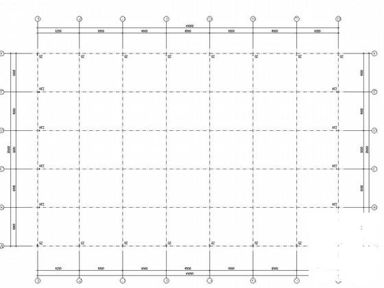 单层单山单跨门式刚架火电厂结构CAD施工图纸（30米跨）(柱下独立基础) - 1