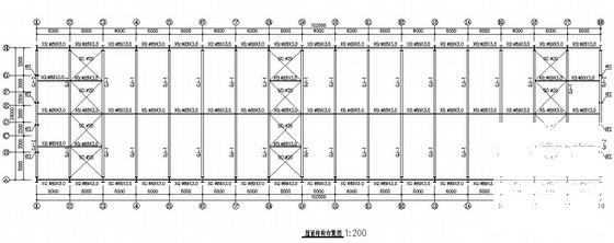 24米垮钢结构厂房结构CAD施工图纸（原创双层独立基础）(建筑平面图) - 2