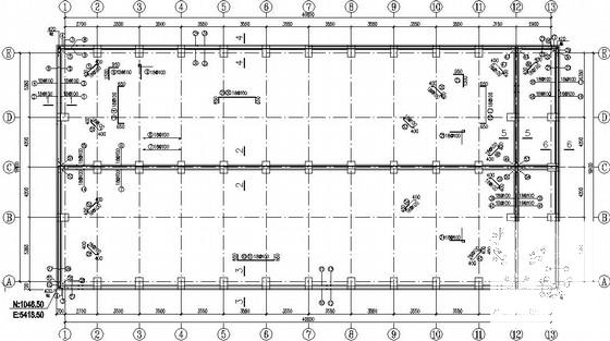 矩形19米X40米水池结构CAD施工图纸(平法制图纸) - 1