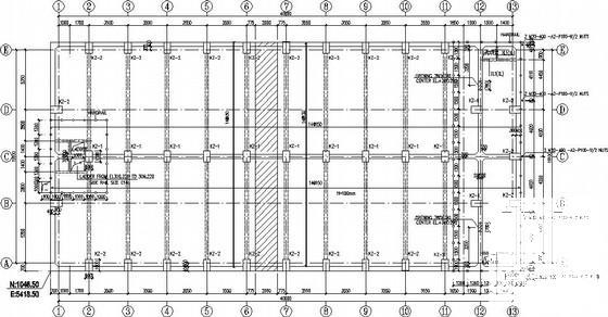 矩形19米X40米水池结构CAD施工图纸(平法制图纸) - 2