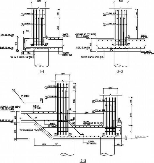 矩形19米X40米水池结构CAD施工图纸(平法制图纸) - 3