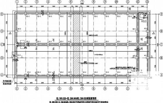 矩形19米X40米水池结构CAD施工图纸(平法制图纸) - 4