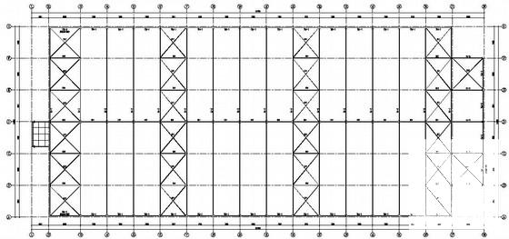 门式刚架工业厂房结构CAD施工图纸(局部2层独立基础)(平面布置图) - 2