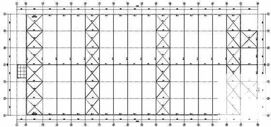 门式刚架工业厂房结构CAD施工图纸(局部2层独立基础)(平面布置图) - 2