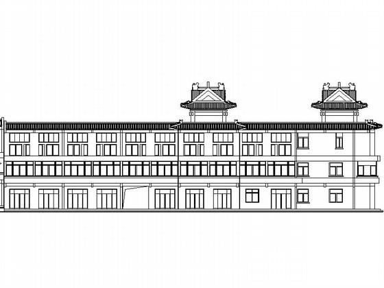 3层仿古立面沿街商铺建筑扩初图纸 - 1