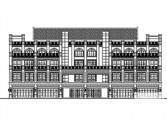 商业广场4层欧式商业楼扩初图纸（8号楼）(建筑面积) - 1