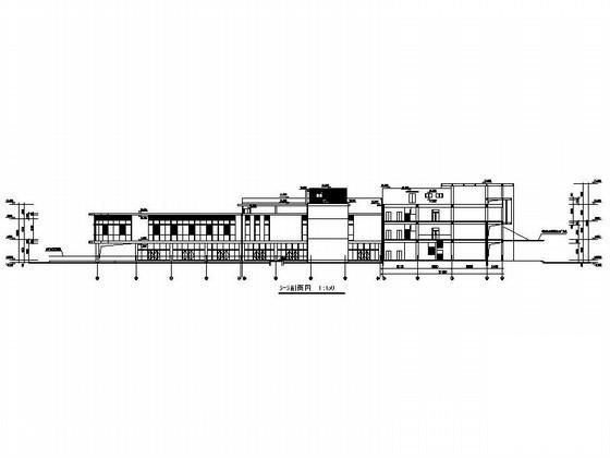 3层滨水商业街建筑CAD施工图纸带效果图纸 - 2