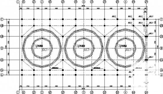 分槽、碳分槽及沉降槽基座加固结构CAD施工图纸 - 1