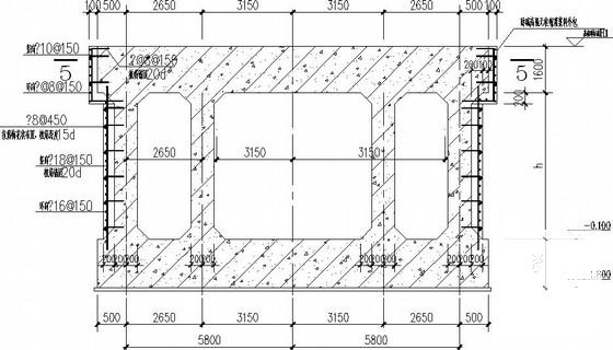 分槽、碳分槽及沉降槽基座加固结构CAD施工图纸 - 4