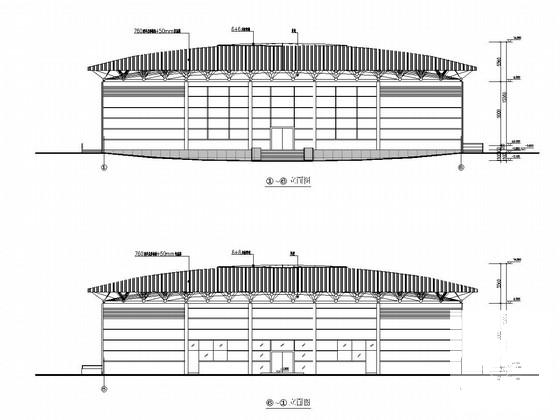 电业局网架结构球场结构CAD施工图纸（建筑图纸） - 1