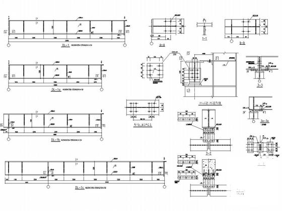 75t(20t)吊车钢结构厂房结构CAD施工图纸（建筑图纸） - 4