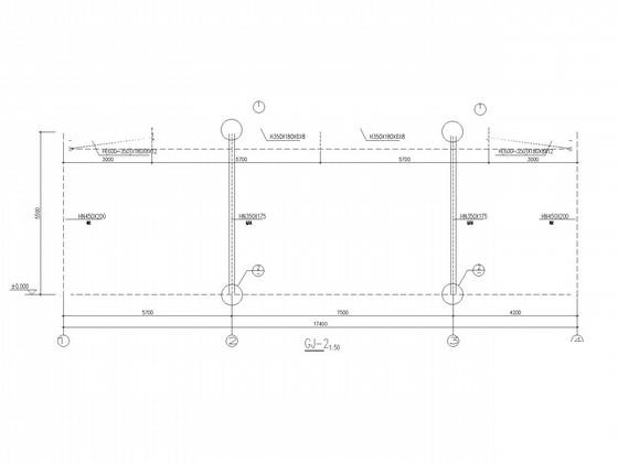 8度区17米跨门式刚架厂房结构CAD施工图纸（独立基础） - 1