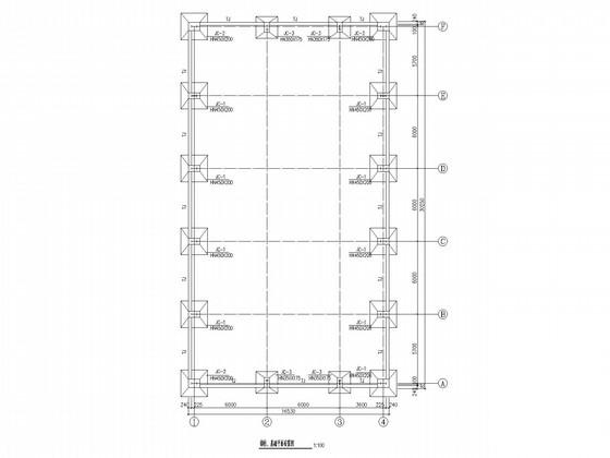8度区17米跨门式刚架厂房结构CAD施工图纸（独立基础） - 2