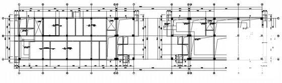框架结构学校办公楼结构CAD施工图纸（带消防水池）(基础平面图) - 1