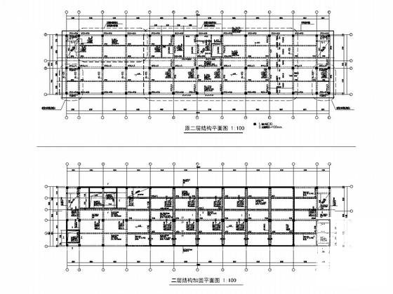 原框架结构标准厂房改建为6层框剪结构办公楼改造加固结构CAD施工图纸 - 4