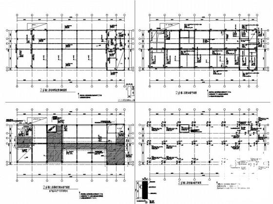 原框架结构标准厂房改建为6层框架结构办公楼改造加固结构CAD施工图纸 - 2