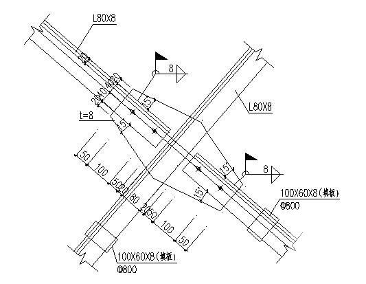 单层多跨钢结构厂房结构CAD施工图纸（建筑吊车梁） - 4