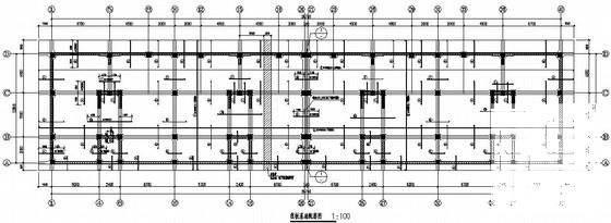 4层钢混组合结构综合楼结构CAD施工图纸(剪力墙配筋) - 1