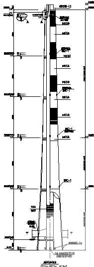 240米混凝土外筒烟囱结构CAD施工图纸(钢内筒) - 1