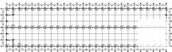 150X36米钢结构工业厂房结构CAD施工图纸(吊车梁)(基础平面图) - 1