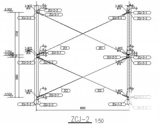 150X36米钢结构工业厂房结构CAD施工图纸(吊车梁)(基础平面图) - 4