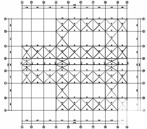 轻型门式钢架索道上站房结构CAD施工图纸（8度抗震）(平面布置图) - 3