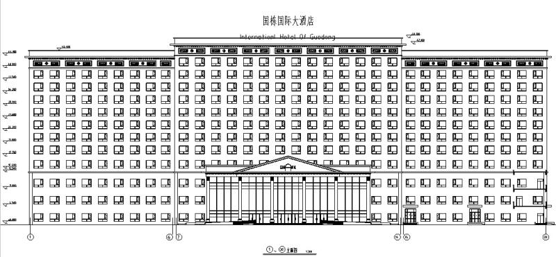 6套宾馆酒店建筑设计方案初设图纸/CAD施工图纸(钢筋混凝土结构) - 4