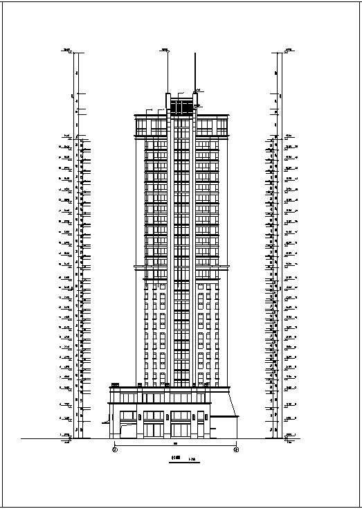 25层大型酒店建筑CAD施工图纸(钢筋混凝土结构) - 2
