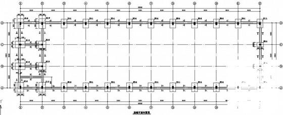 18米跨单层厂房钢结构CAD施工图纸（带吊车梁局部框架）(平面布置图) - 1