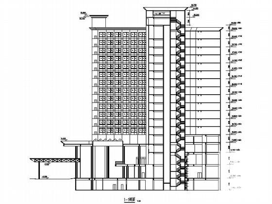 17层L型星级酒店建筑扩初图纸(楼梯大样) - 2
