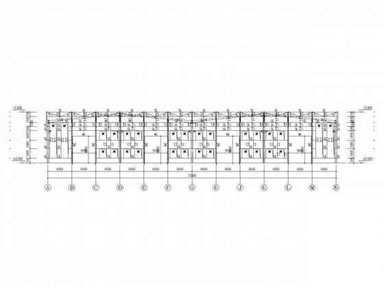 2X36米两联跨门式刚架厂房结构CAD施工图纸(屋盖支撑布置) - 3