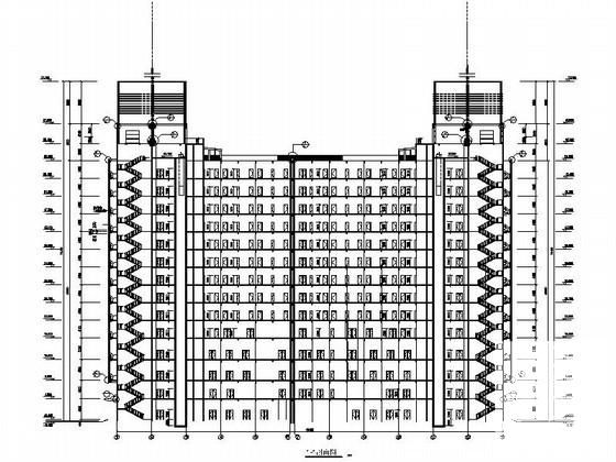 14层五星级酒店建筑方案设计图纸(平面图) - 2