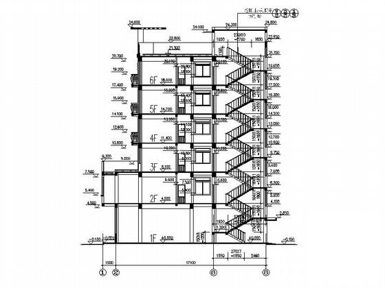 6层宾馆建筑扩初图纸 - 2