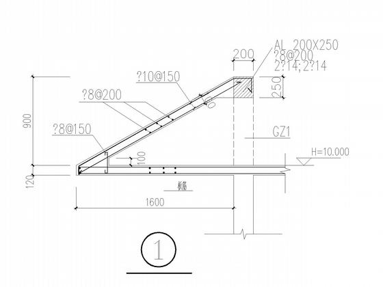 柱下独基3层框架住宅楼结构CAD施工图纸（6度抗震）(平面布置图) - 5