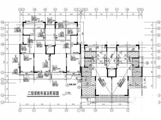 7层部分框支-抗震墙结构住宅楼结构CAD施工图纸(梁平法配筋图) - 3