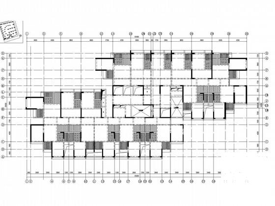 27层框剪结构商务办公楼结构CAD施工图纸(地下室顶板) - 1