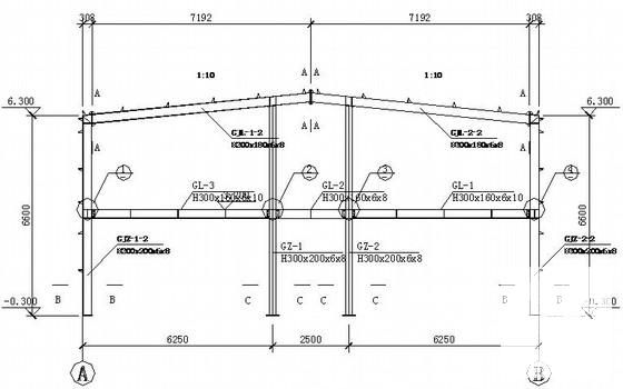 门式刚架结构宿舍楼结构CAD施工图纸（独立基础） - 3
