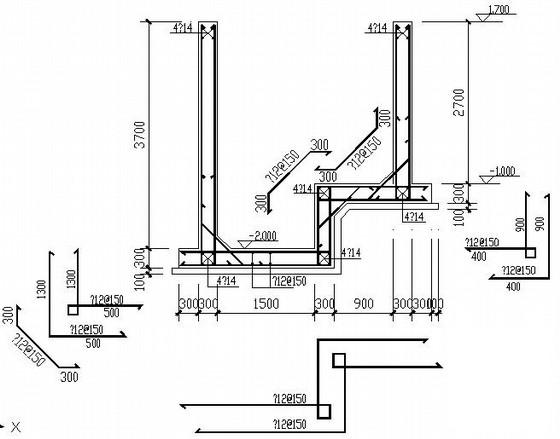 动力车间框架结构CAD施工图纸(特种结构水池) - 4
