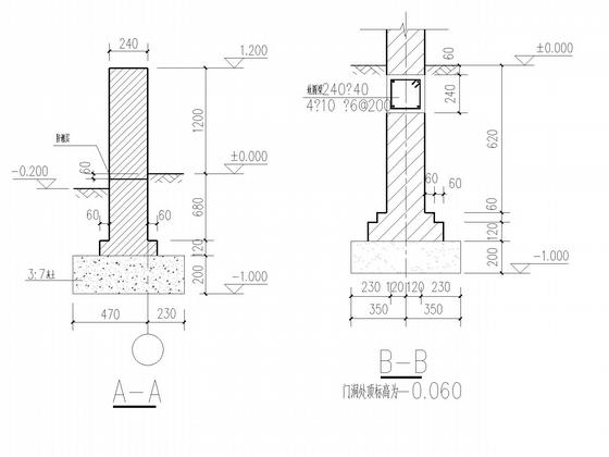 带吊车梁21米跨门式刚架厂房结构CAD施工图纸 - 4