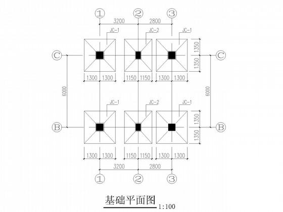 6层框架消防训练塔结构CAD施工图纸（独立基础）(楼梯平面图) - 1