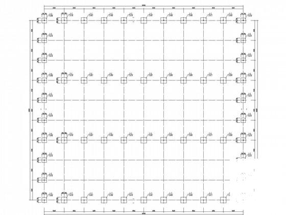 54米三联跨门式刚架厂房结构CAD施工图纸(建施)(平面布置图) - 2