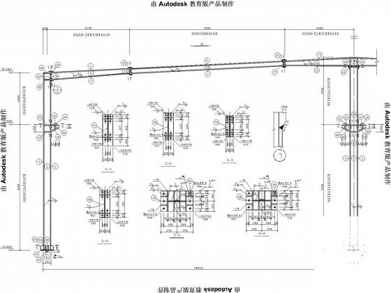 36米两连跨门式刚架厂房结构CAD施工图纸（独立基础）(平面布置图) - 1