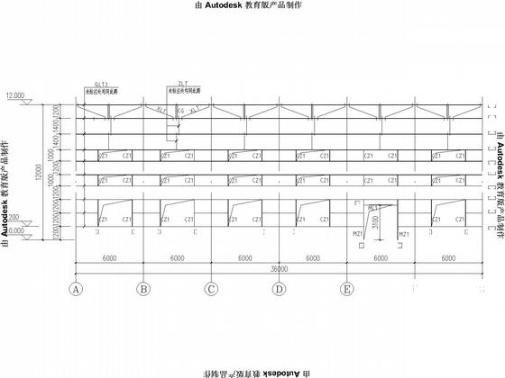 36米两连跨门式刚架厂房结构CAD施工图纸（独立基础）(平面布置图) - 4