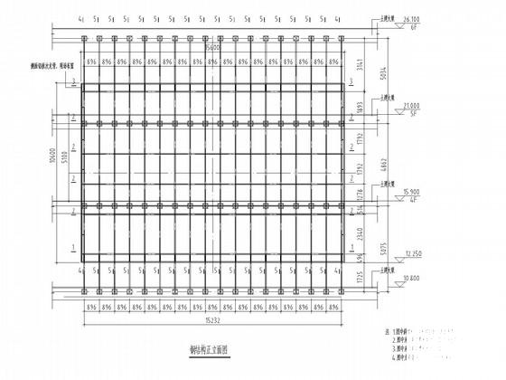 7度抗震户外LED显示屏钢桁架结构CAD施工图纸 - 2